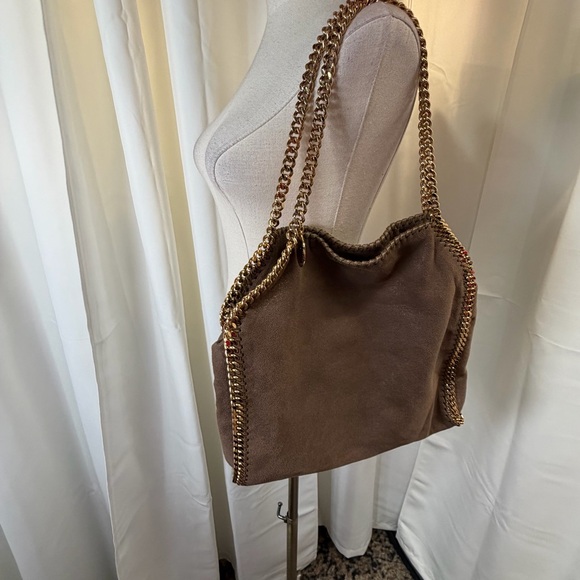 Stella McCartney Original Falabella Shaggy Deer Vegan Suede Chain Shoulder Bag - Picture 10 of 16